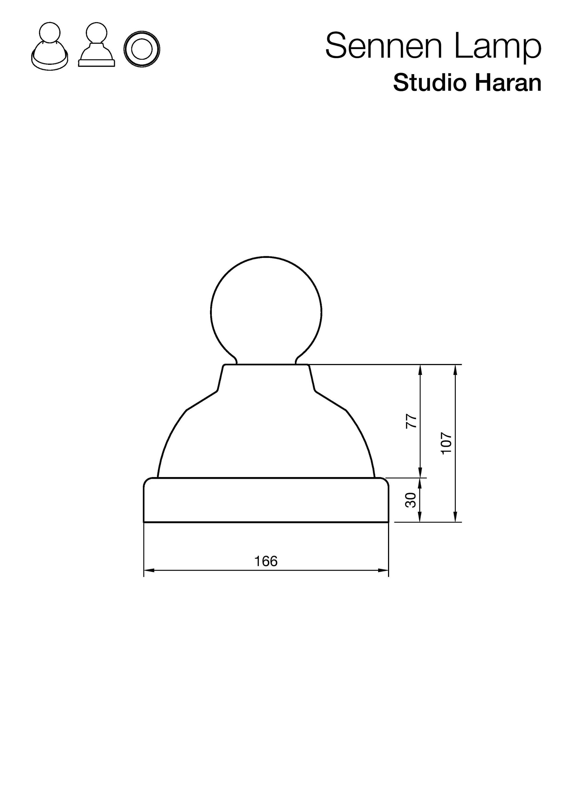 White Sennen Table Lamp in Ceramic and Oak by StudioHaran