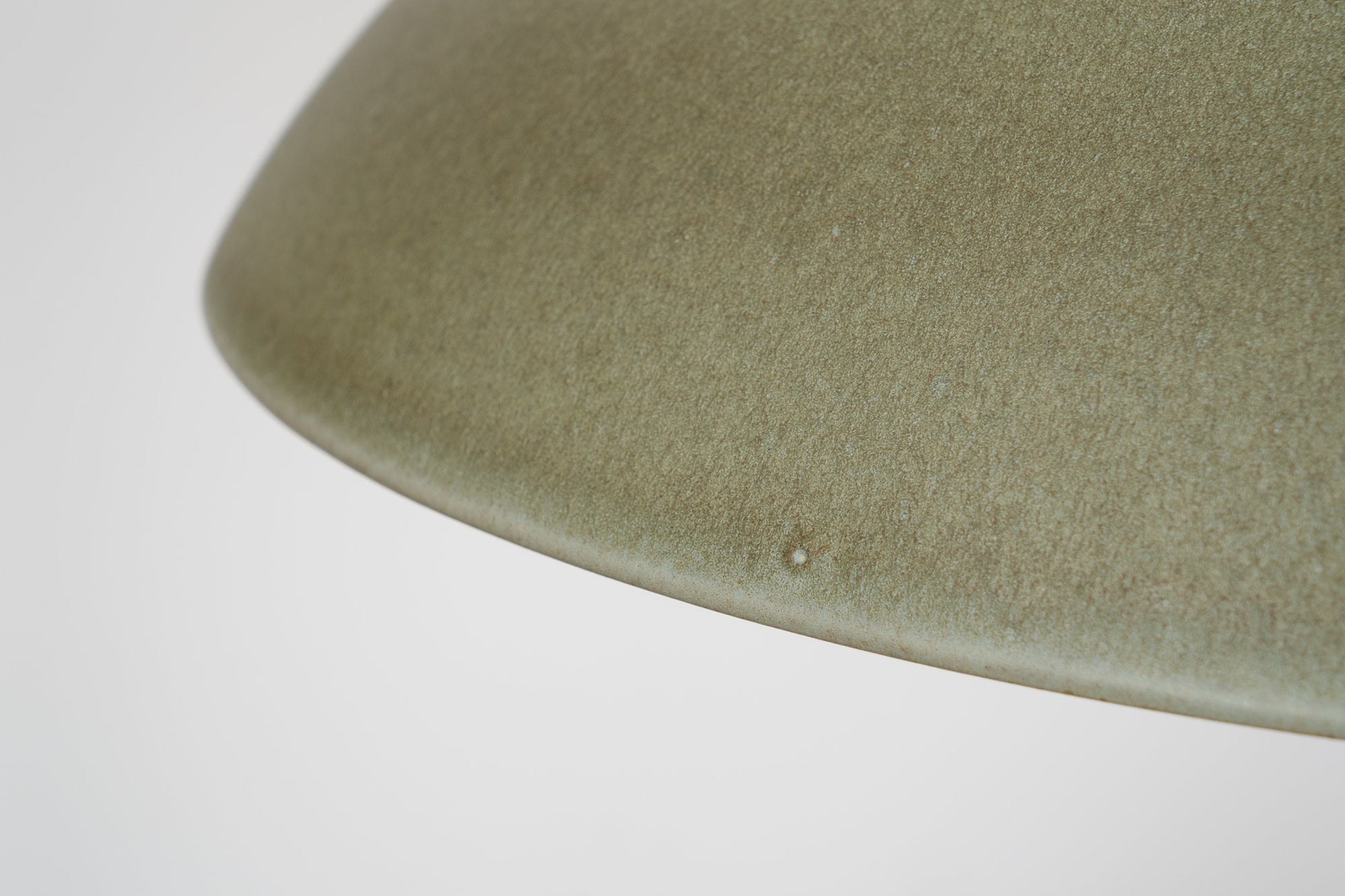 Green XL Dawn Pendant Light in Ceramic and Oak by StudioHaran