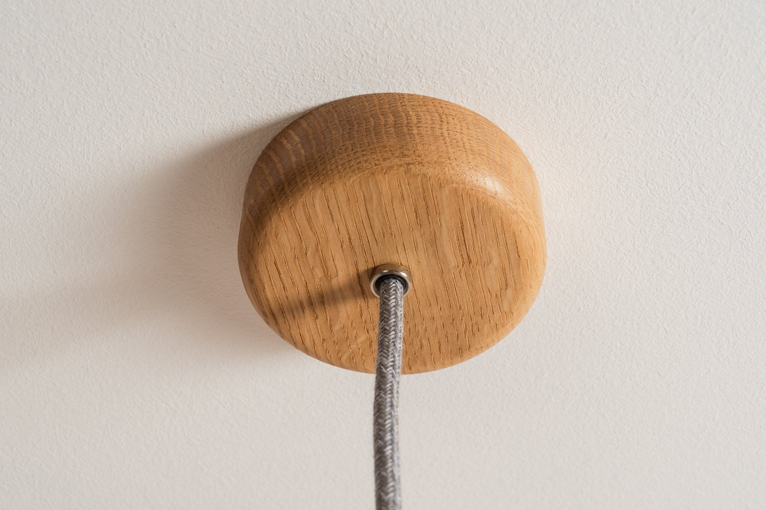 Small Green Element Light in Ceramic and Oak by StudioHaran
