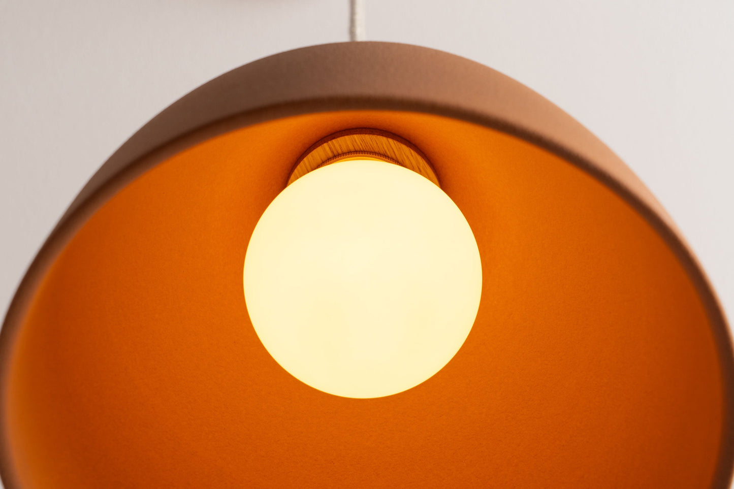 Terracotta Element Pendant Light in Ceramic and Brass by StudioHaran