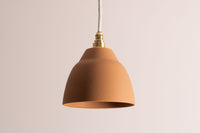 Small Terracotta Element Pendant Light in Ceramic and Brass/Nickel