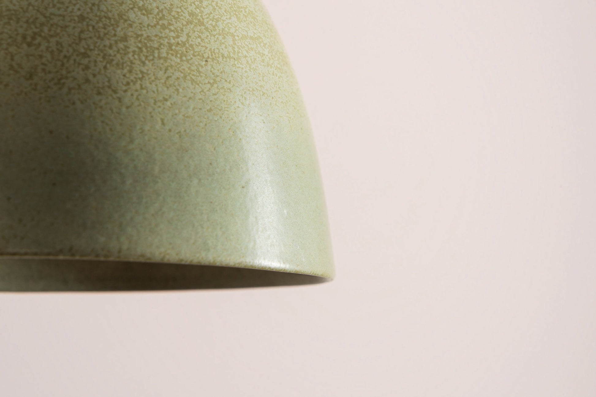 Small Green Element Light in Ceramic and Oak by StudioHaran