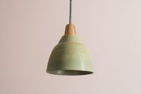Small Green Element Light in Ceramic and Oak