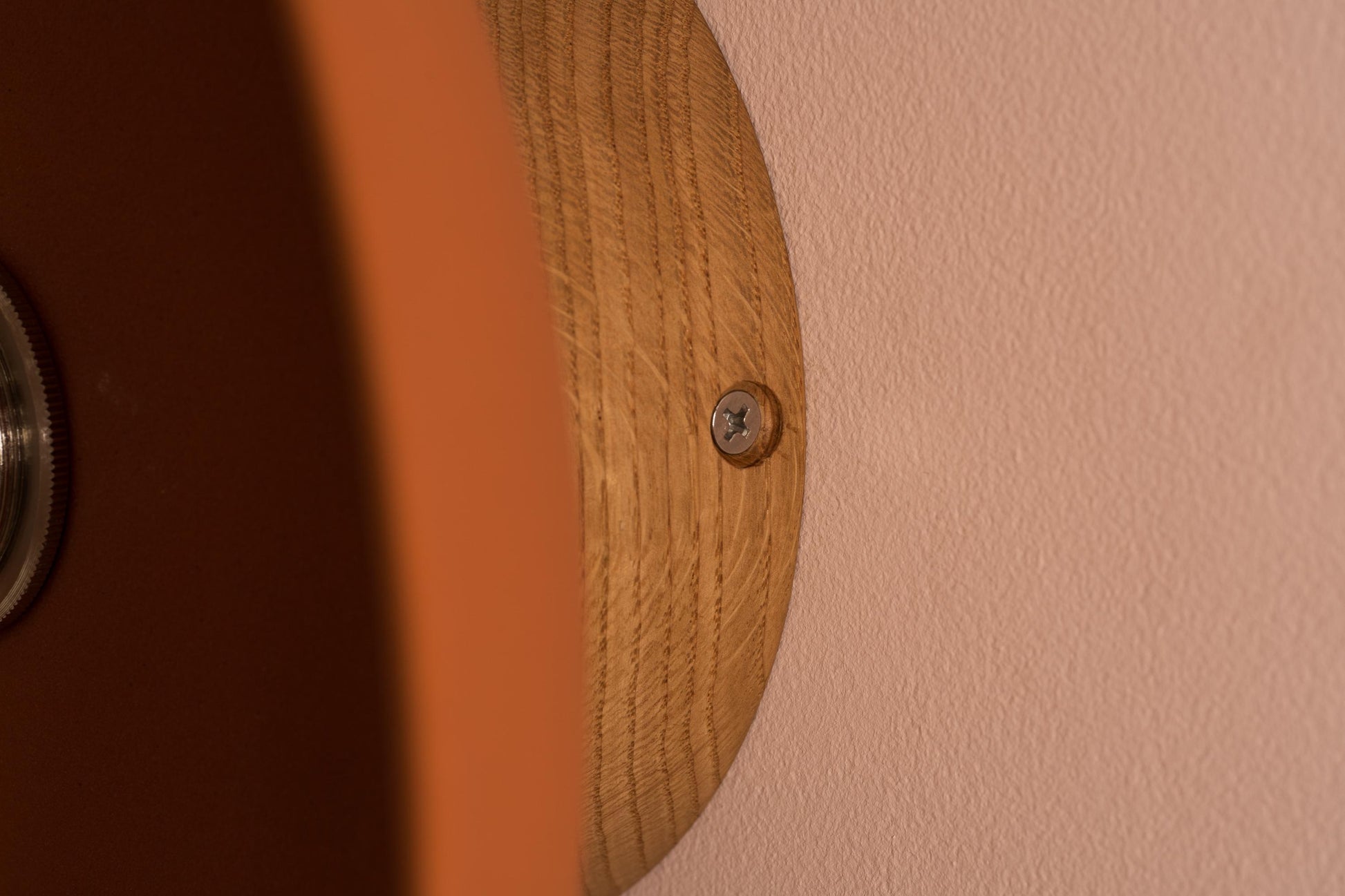 Terracotta Dawn Wall Light Sconce in Ceramic and Oak by StudioHaran