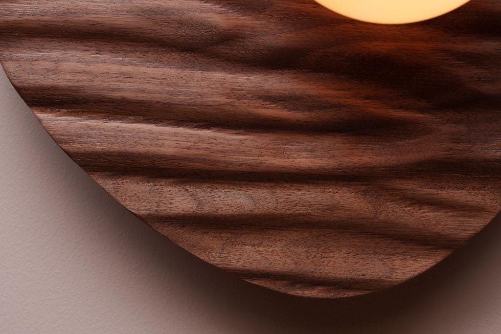 Set of 3 Towan Wall Light in Solid Oak/Walnut by StudioHaran