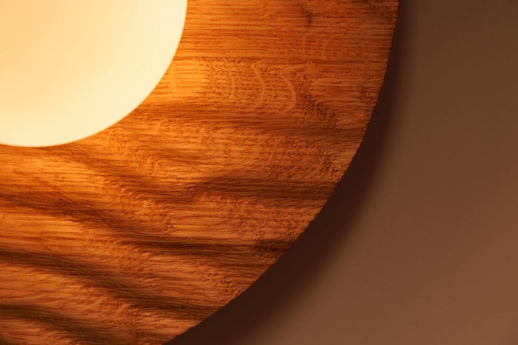 Towan Large Wall Light in Solid Oak/Walnut by StudioHaran