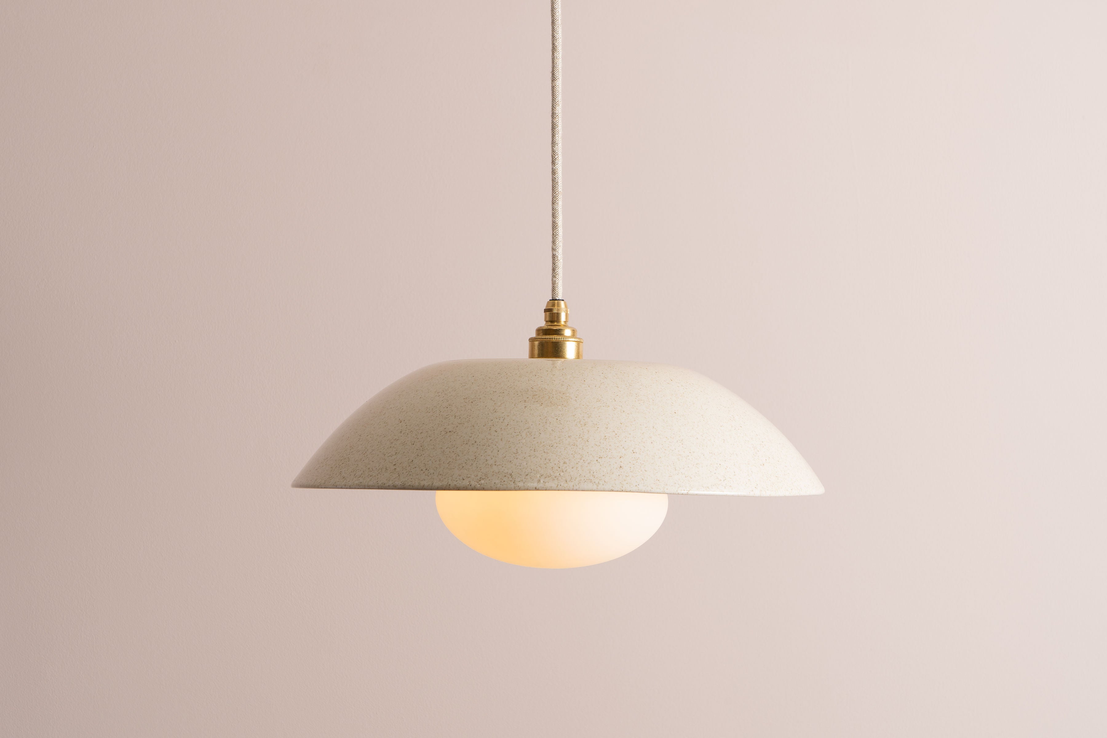 Dusk Ceramic Lamp Shade and Pendant Set, Brass/Nickel [OUTLET]