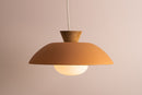 XL Dawn Pendant Light in Ceramic and Oak [OUTLET]