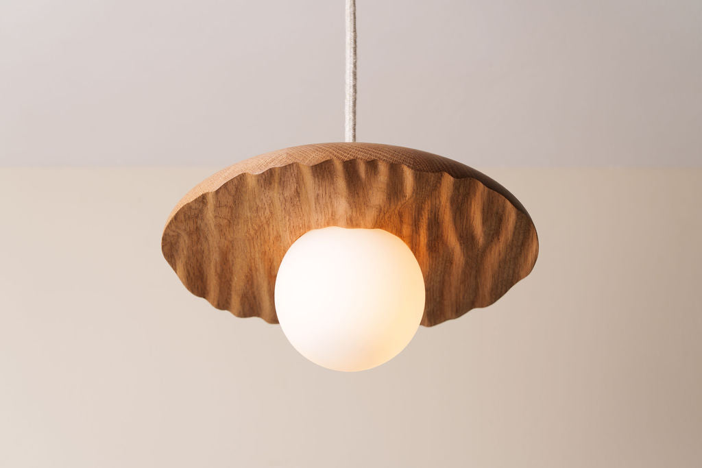 Porth Pendant Light in Solid Oak