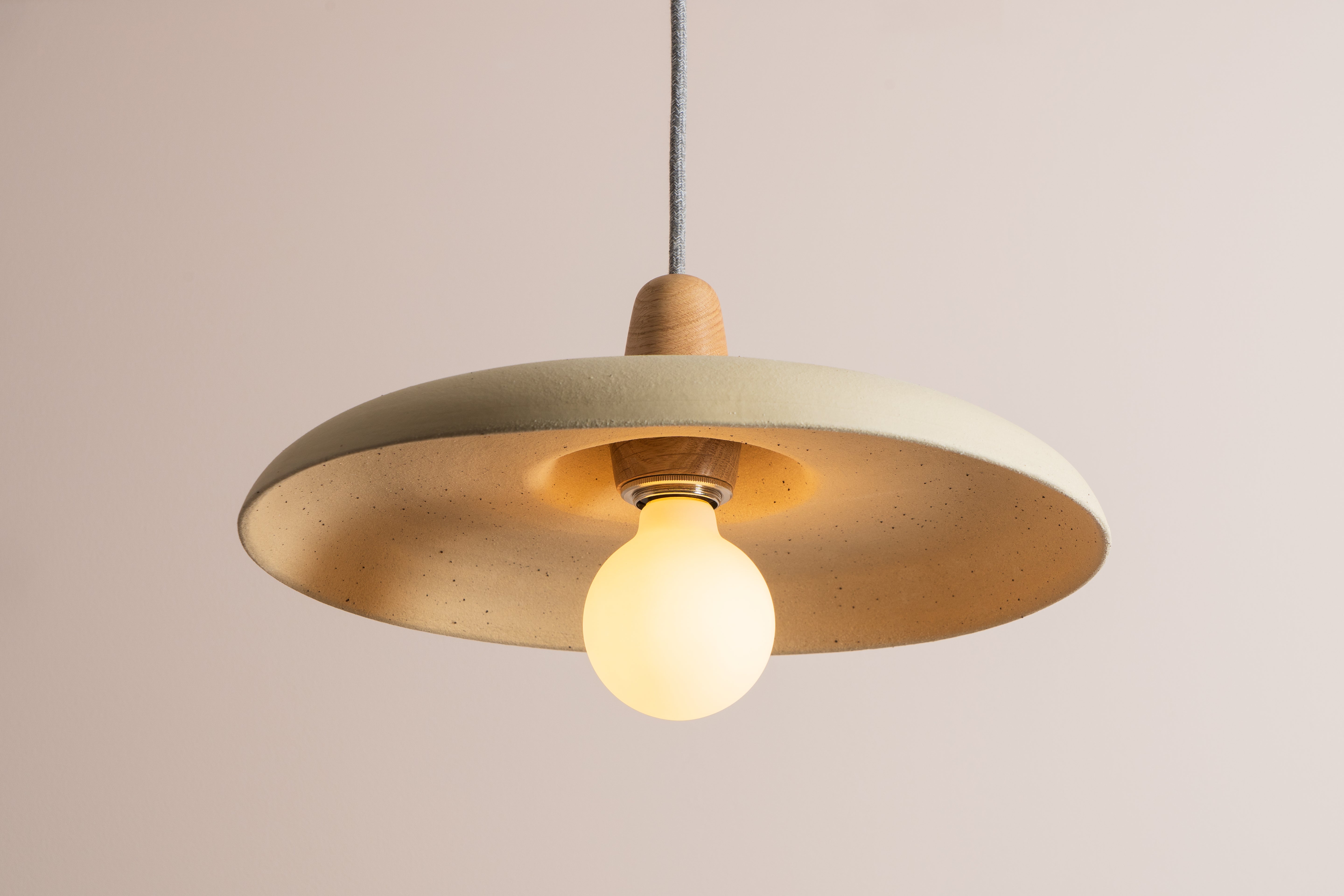 Bas Ceramic and Oak Pendant Light [OUTLET]
