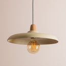 Bas Pendant Light in Ceramic and Oak