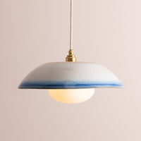 Blue and White Dusk Ceramic Lamp Shade and Pendant Set