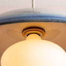 Blue and White Dusk Ceramic Lamp Shade and Pendant Set