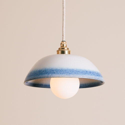 Small Dusk Pendant Light in Ceramic and Brass/Nickel [OUTLET]
