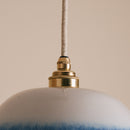 Blue and White Small Dusk Ceramic Lamp Shade and Pendant Set