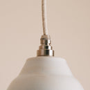 Blue and White Small Element Pendant Light in Ceramic and Brass/Nickel