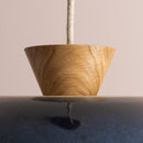 Blue Dawn Pendant Light in Ceramic and Oak
