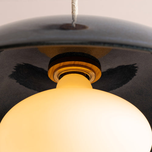 Blue Dusk Ceramic Lamp Shade and Pendant Set
