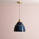 Blue Element Pendant Light in Ceramic and Brass/Nickel