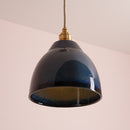 Blue Element Pendant Light in Ceramic and Brass/Nickel