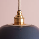 Blue Small Dusk Ceramic Lamp Shade and Pendant Set