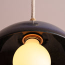 Blue Small Dusk Ceramic Lamp Shade and Pendant Set