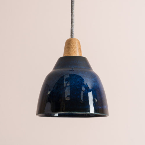 Small Element Pendant Light in Ceramic and Oak [OUTLET]