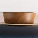 Blue XL Dawn Flush Mount Ceiling Light in Ceramic and Oak