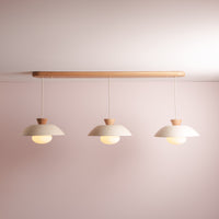 Dawn Pendant Trio with Solid Oak Canopy