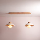 Dawn Pendant Duo with Solid Oak Canopy