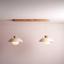 Dawn Pendant Duo with Solid Oak Canopy