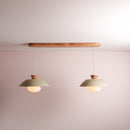 Dawn Pendant Duo with Solid Oak Canopy