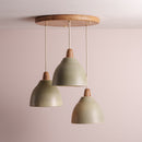 Element Pendant Cluster with Solid Oak Rose