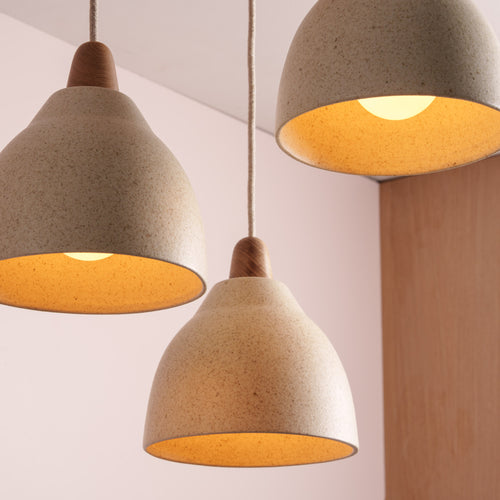 Element Pendant Cluster with Solid Oak Rose