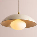 Speckled Cream Gloss Dusk Ceramic Lamp Shade and Pendant Set