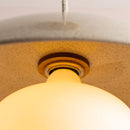 Speckled Cream Gloss Dusk Ceramic Lamp Shade and Pendant Set