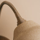 Speckled Cream Gloss Flex Wall Light in Brass/Nickel, Ceramic and Oak - Small Element