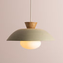 Dawn Pendant Light in Ceramic and Oak [OUTLET]