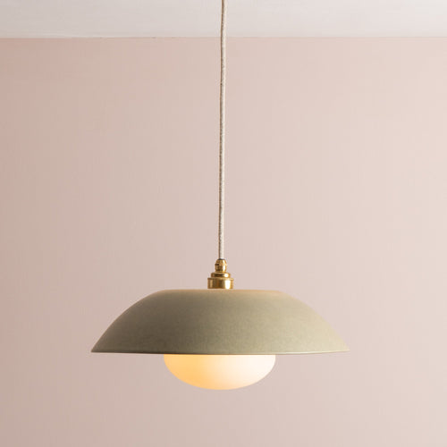 Dusk Ceramic Lamp Shade and Pendant Set, Brass/Nickel [OUTLET]