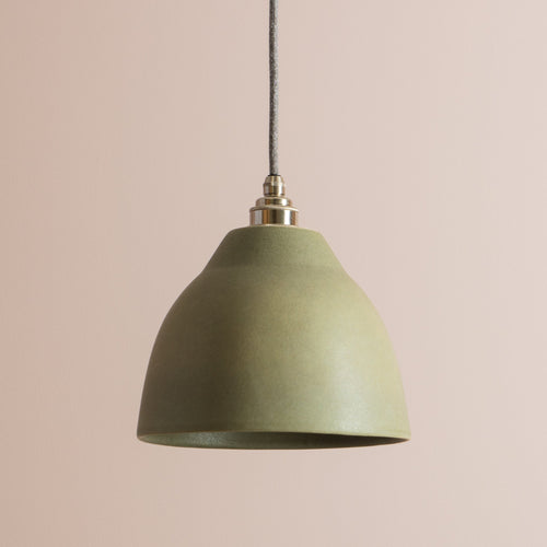 Green Element Pendant Light in Ceramic and Brass/Nickel