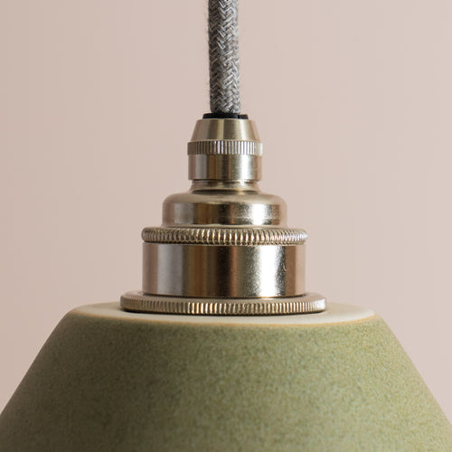 Green Element Pendant Light in Ceramic and Brass/Nickel