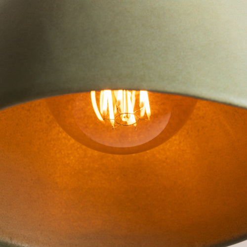 Green Element Pendant Light in Ceramic and Brass/Nickel