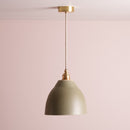 Green Element Pendant Light in Ceramic and Brass/Nickel