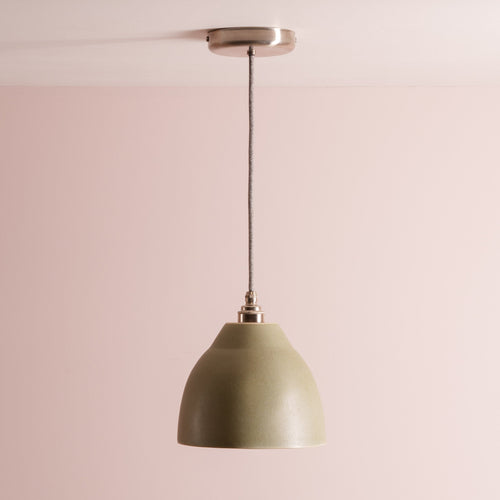 Green Element Pendant Light in Ceramic and Brass/Nickel