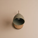Green Flex Wall Light in Brass/Nickel, Ceramic and Oak - Small Element