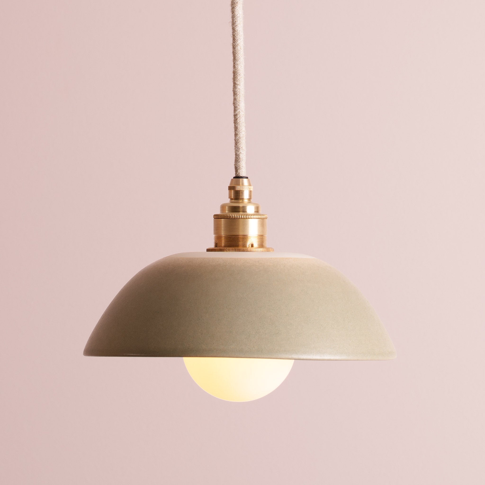 Small Dusk Pendant Light in Ceramic and Brass/Nickel [OUTLET]