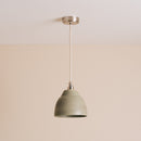 Small Green Element Pendant Light in Ceramic and Brass/Nickel