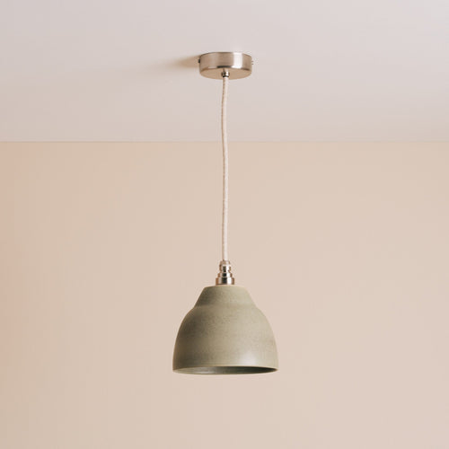 Small Green Element Pendant Light in Ceramic and Brass/Nickel