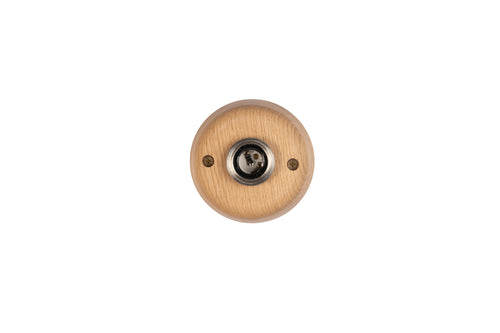 Green Dawn Wall Light Sconce in Ceramic and Oak by StudioHaran