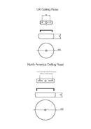 Small Blue and White Element Pendant Light in Ceramic and Brass by StudioHaran